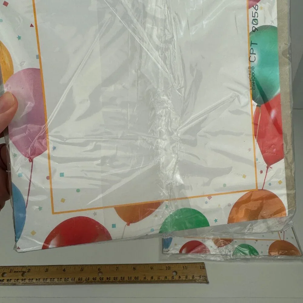 2‎ Pks Hallmark 8x10 Cardstock Paper w Balloons Confetti Party 22 Sheets Total'